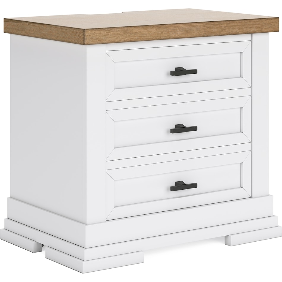 ashbryn white natural nightstand   