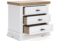 ashbryn white natural nightstand   