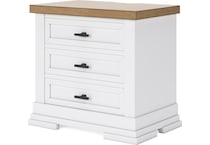 ashbryn white natural nightstand   