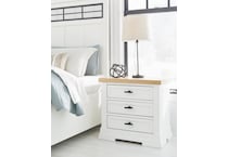 ashbryn white natural nightstand   