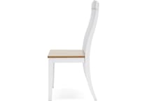 ashbryn white natural side chair   