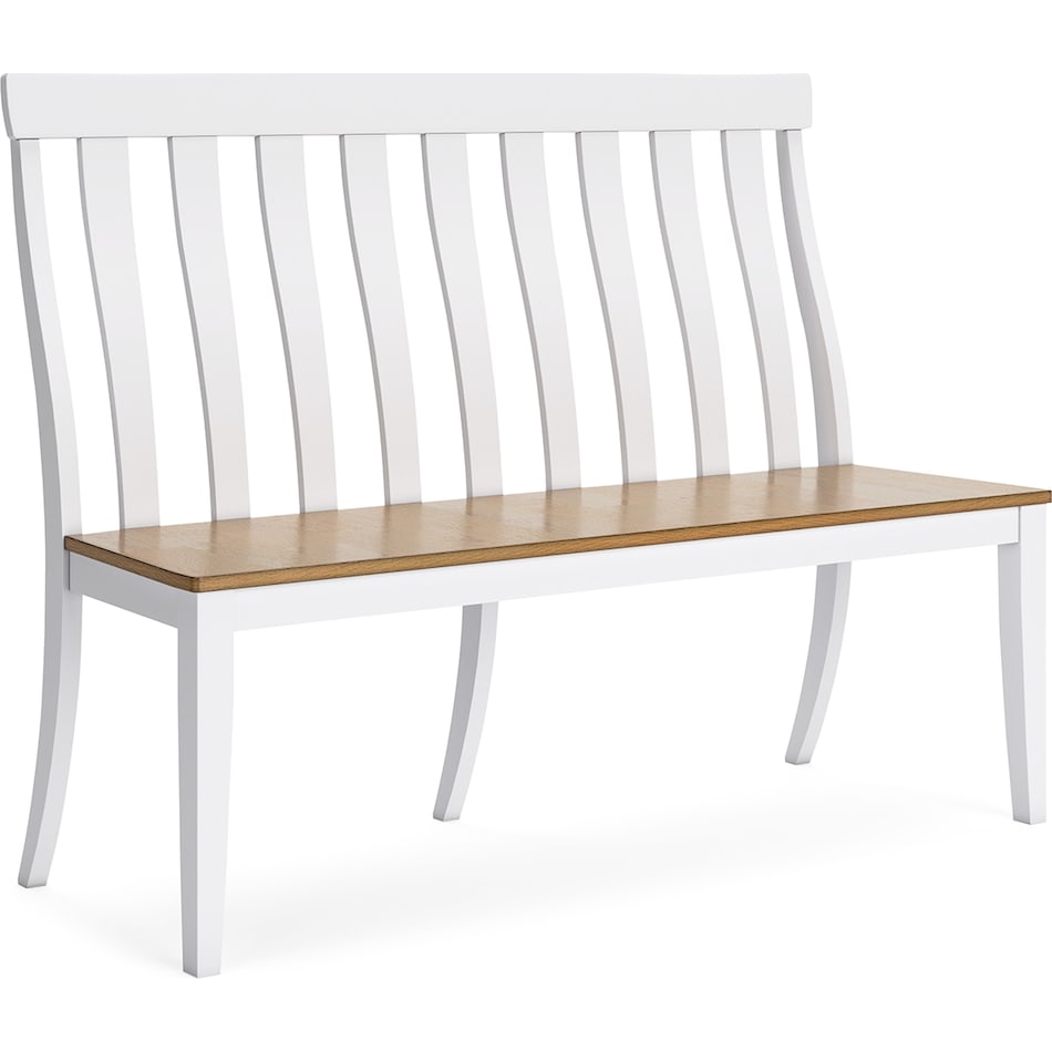 ashbryn white natural side chair   