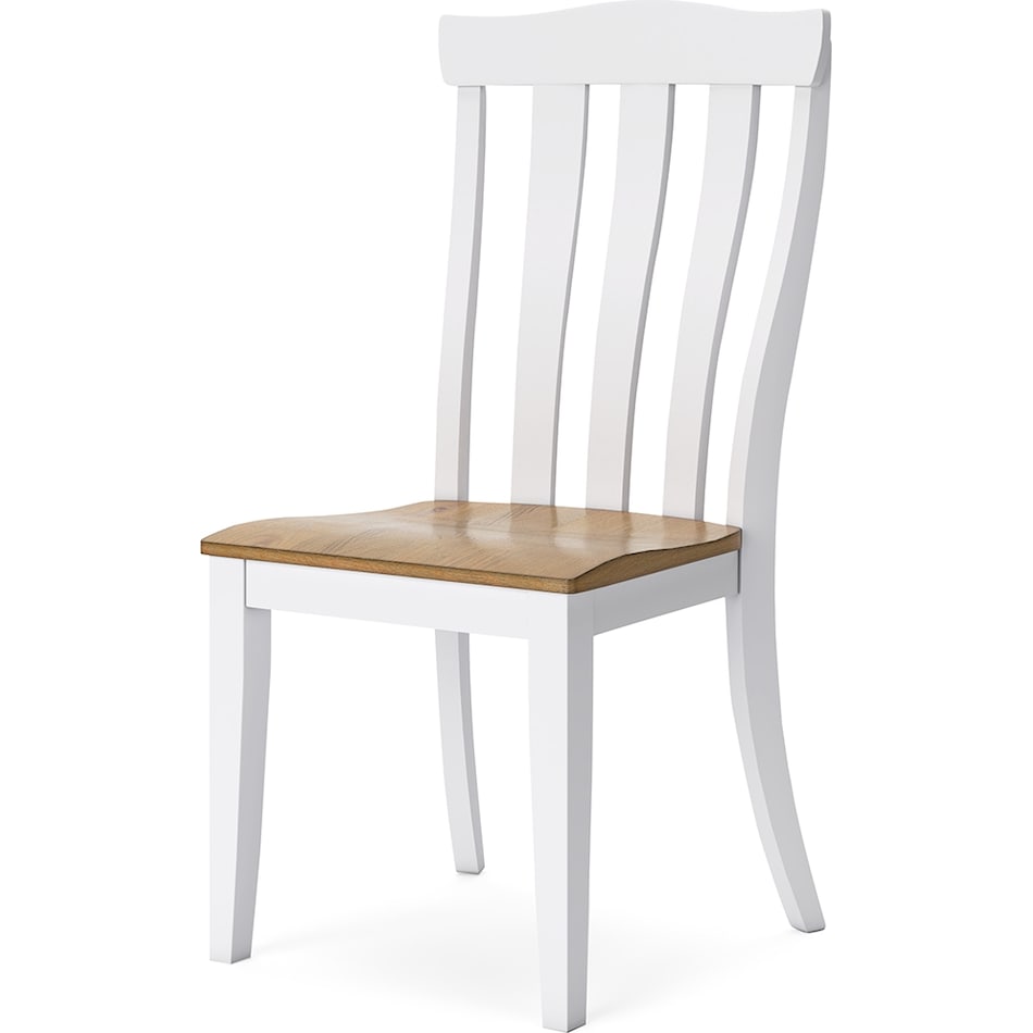 ashbryn white natural side chair   