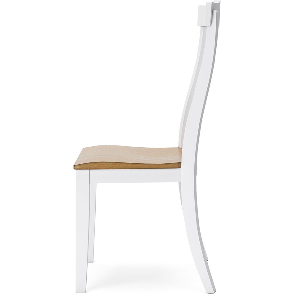 ashbryn white natural side chair   