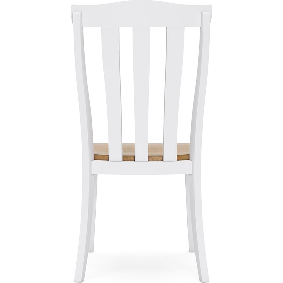 ashbryn white natural side chair   