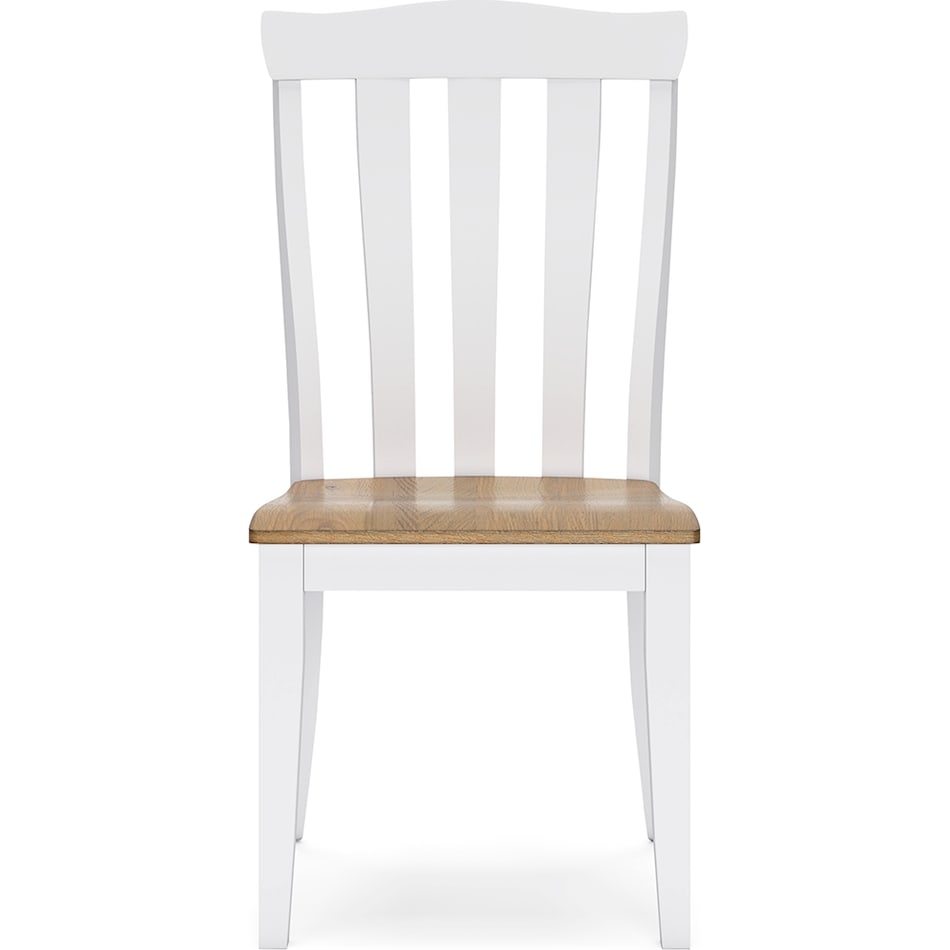 ashbryn white natural side chair   