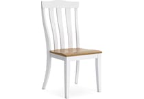 ashbryn white natural side chair   