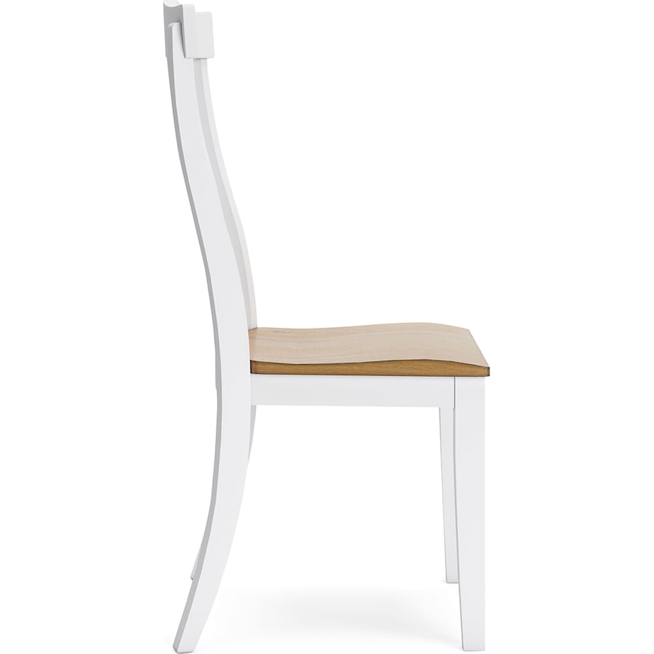 ashbryn white natural side chair   