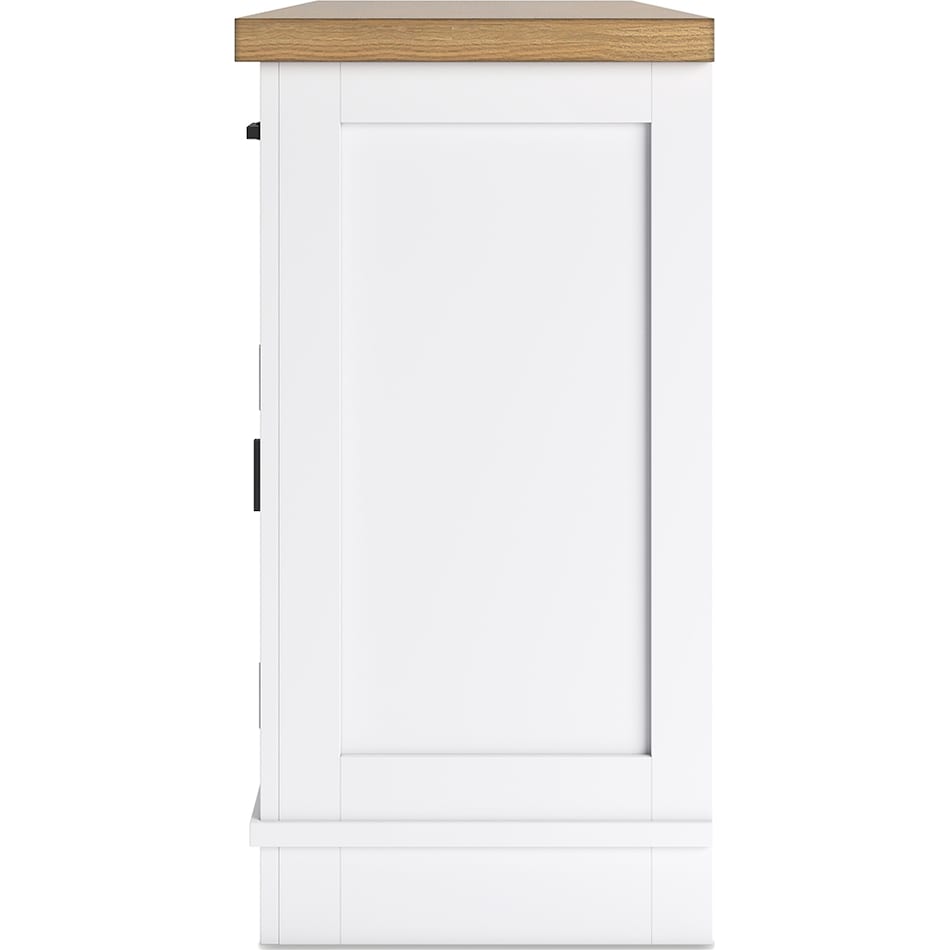 ashbryn white natural sideboard server   