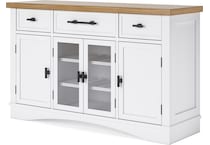 ashbryn white natural sideboard server   