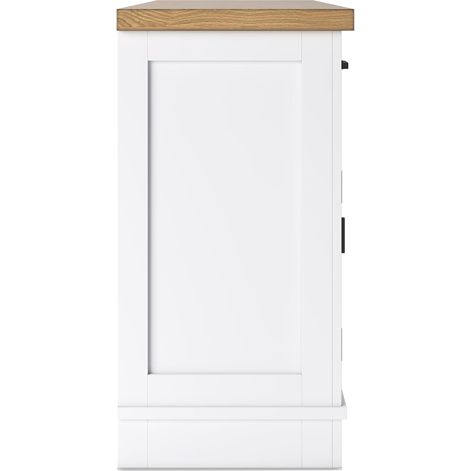 ashbryn white natural sideboard server   