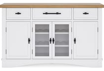 ashbryn white natural sideboard server   