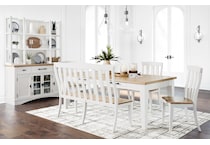 ashbryn white natural sideboard server   
