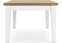 ashbryn white natural table table top   