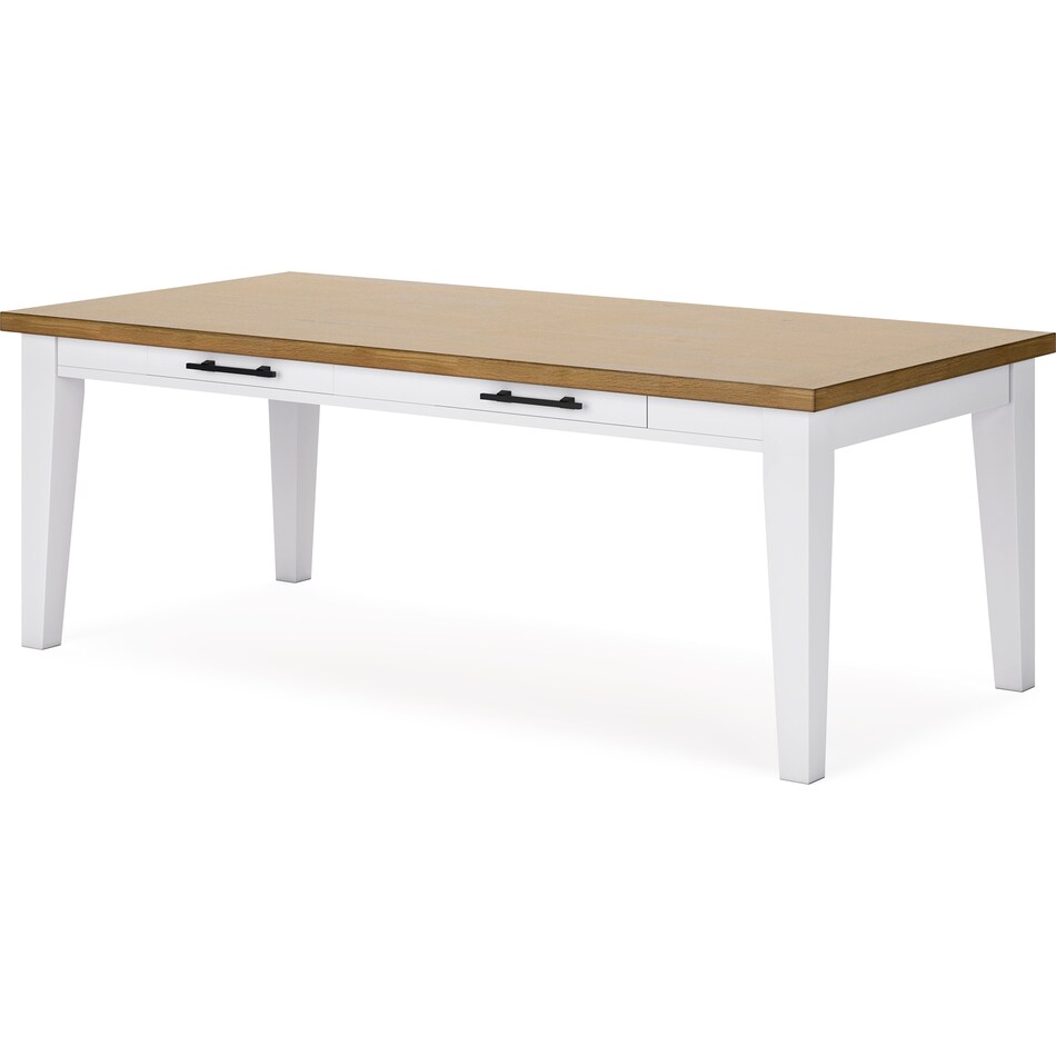 ashbryn white natural table table top   