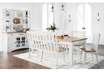 ashbryn white natural table table top   