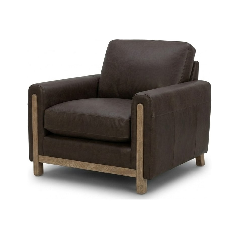 ashmont sintra walnut leather chair   