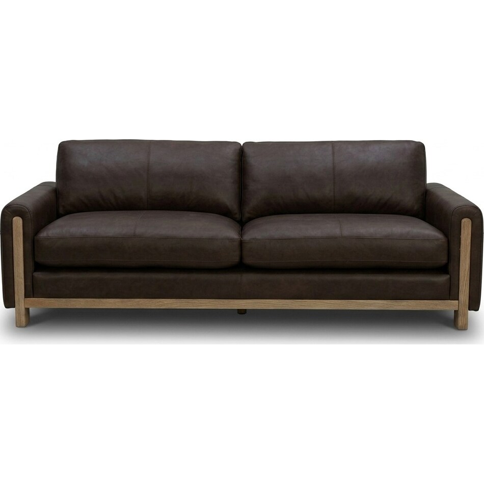 ashmont sintra walnut leather sofa   