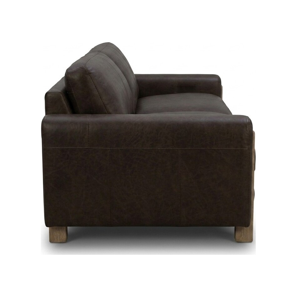 ashmont sintra walnut leather sofa   
