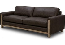 ashmont sintra walnut leather sofa   