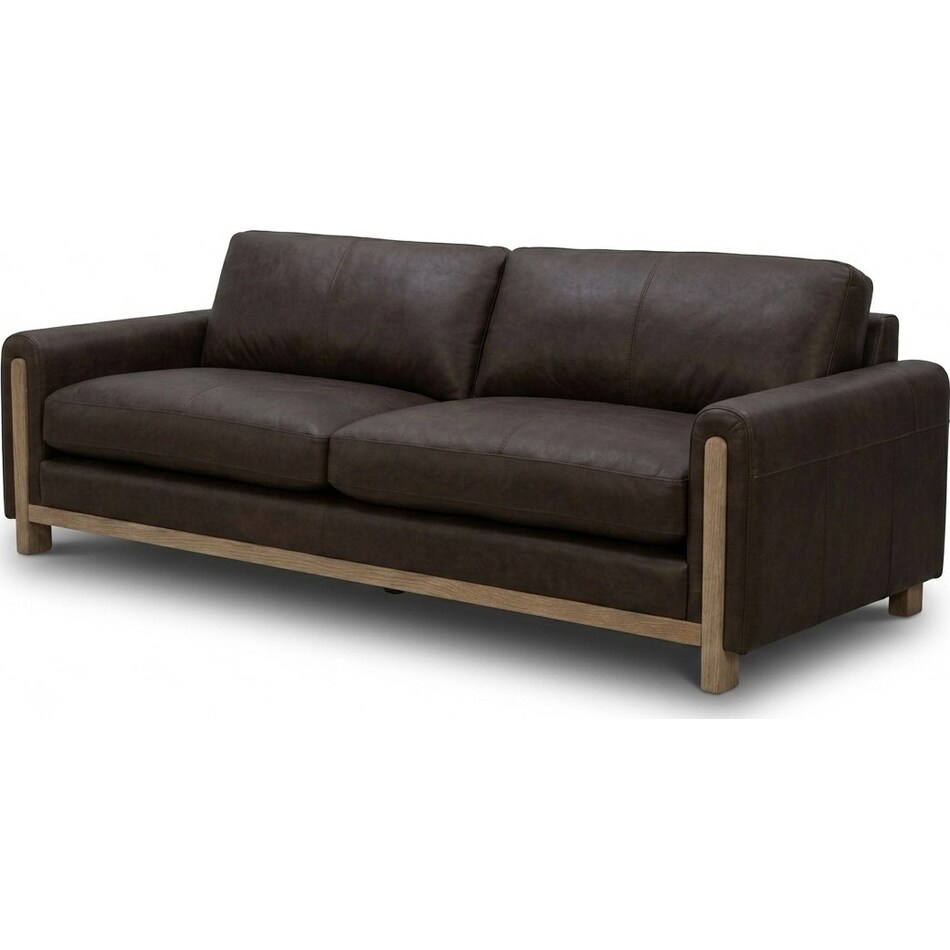 ashmont sintra walnut leather sofa   