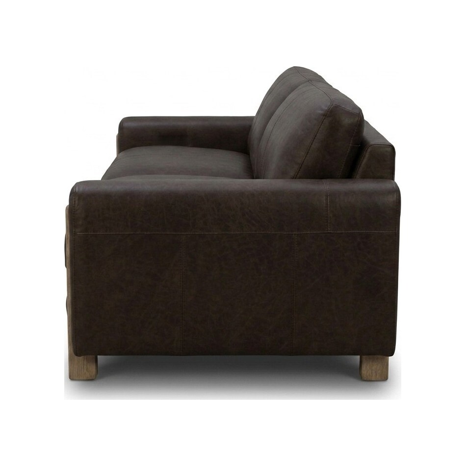 ashmont sintra walnut leather sofa   