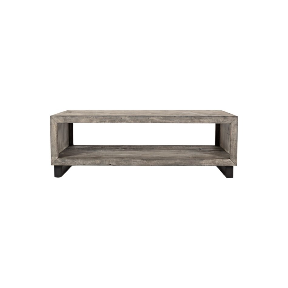 ashwood weathered grey end table   