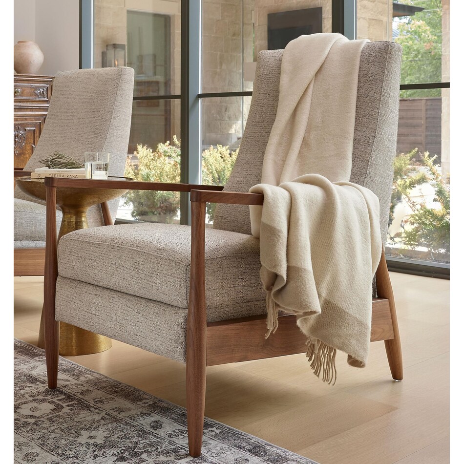 aston theo aqua high leg recliner   