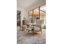 aston theo aqua high leg recliner   