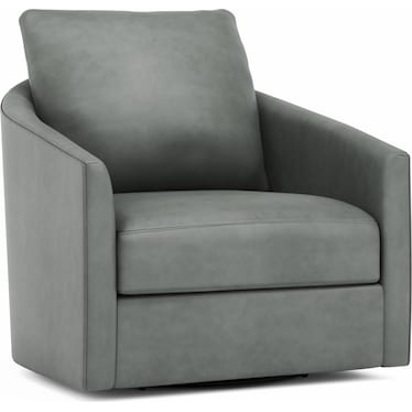 ASTORIA LEATHER SWIVEL CHAIR BY BERNHARDT