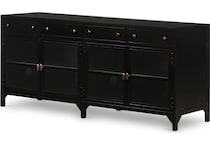 augustine black drawer glide color: black console   