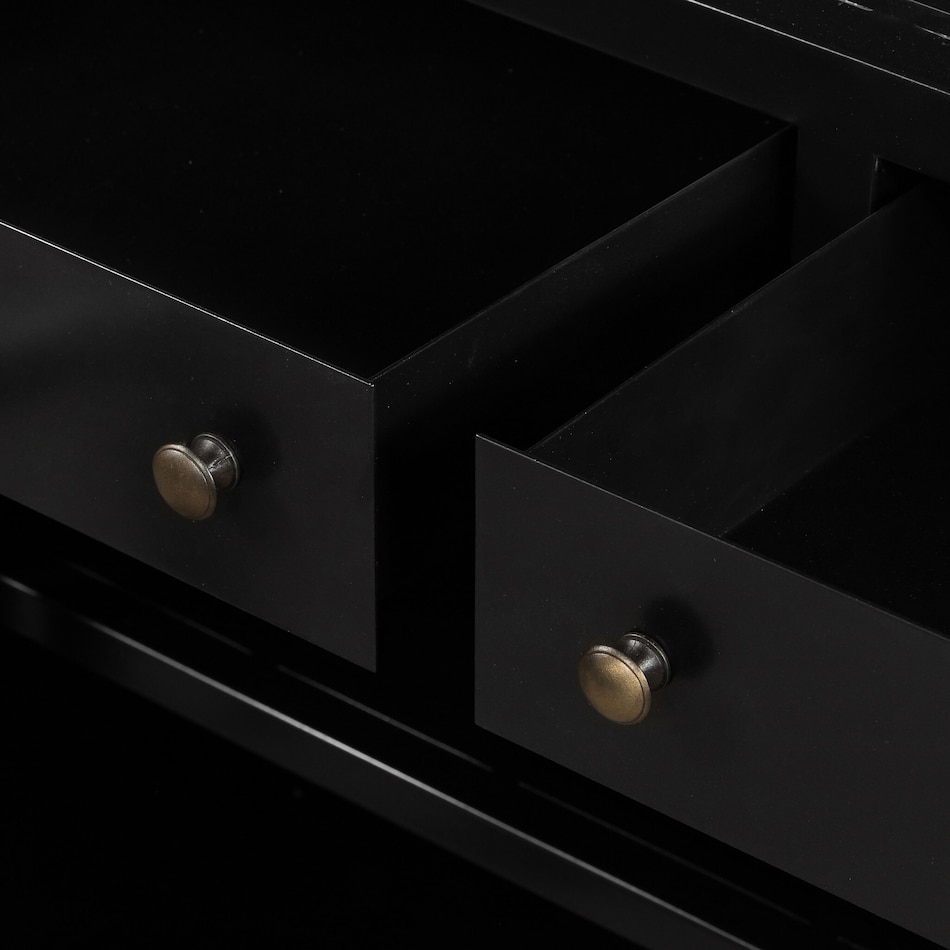 augustine black drawer glide color: black console   