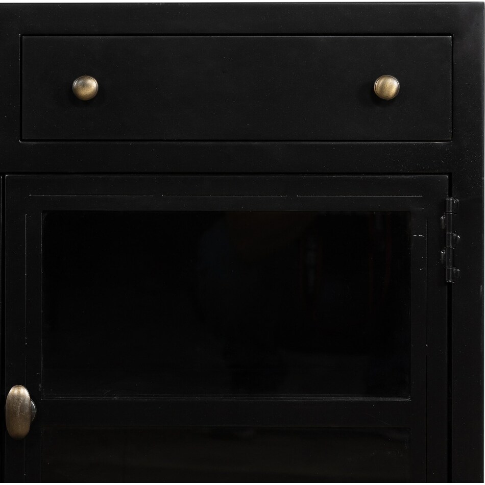 augustine black drawer glide color: black console   