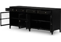 augustine black drawer glide color: black console   