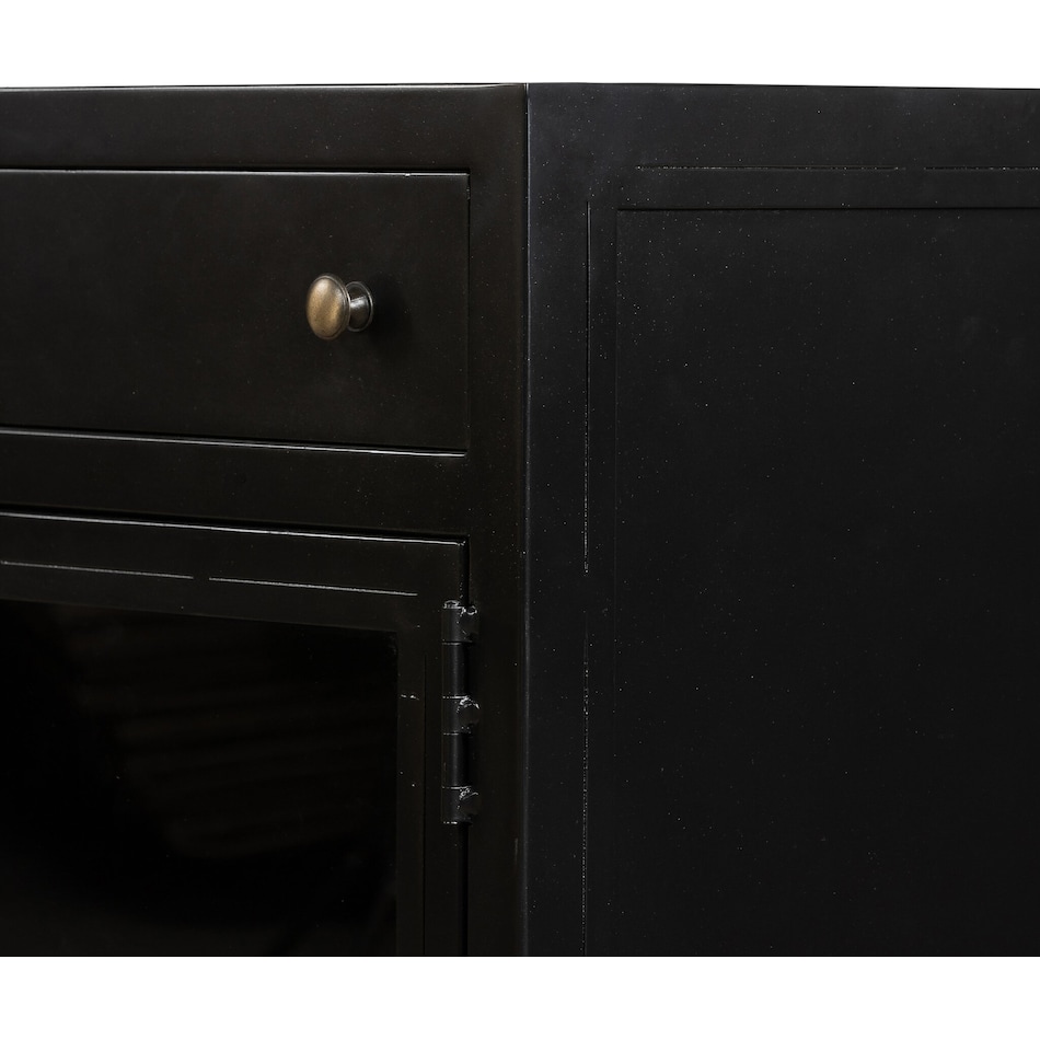 augustine black drawer glide color: black console   
