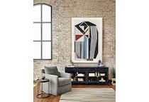 augustine black drawer glide color: black console   