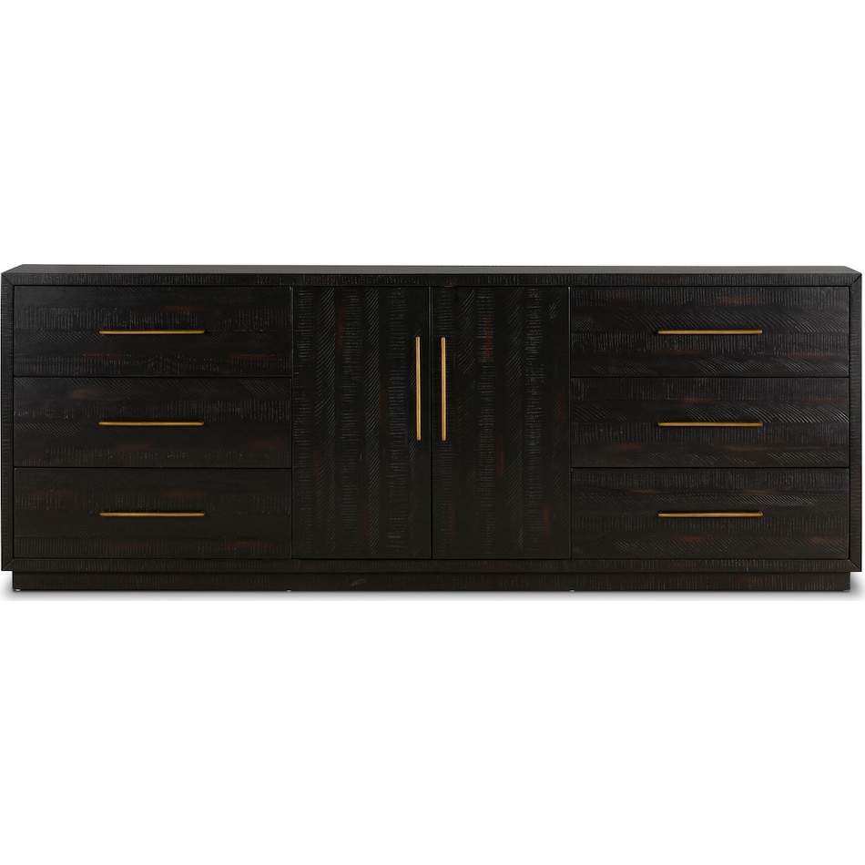 augustine burnished black burnished black solid drawer glide color: black console   