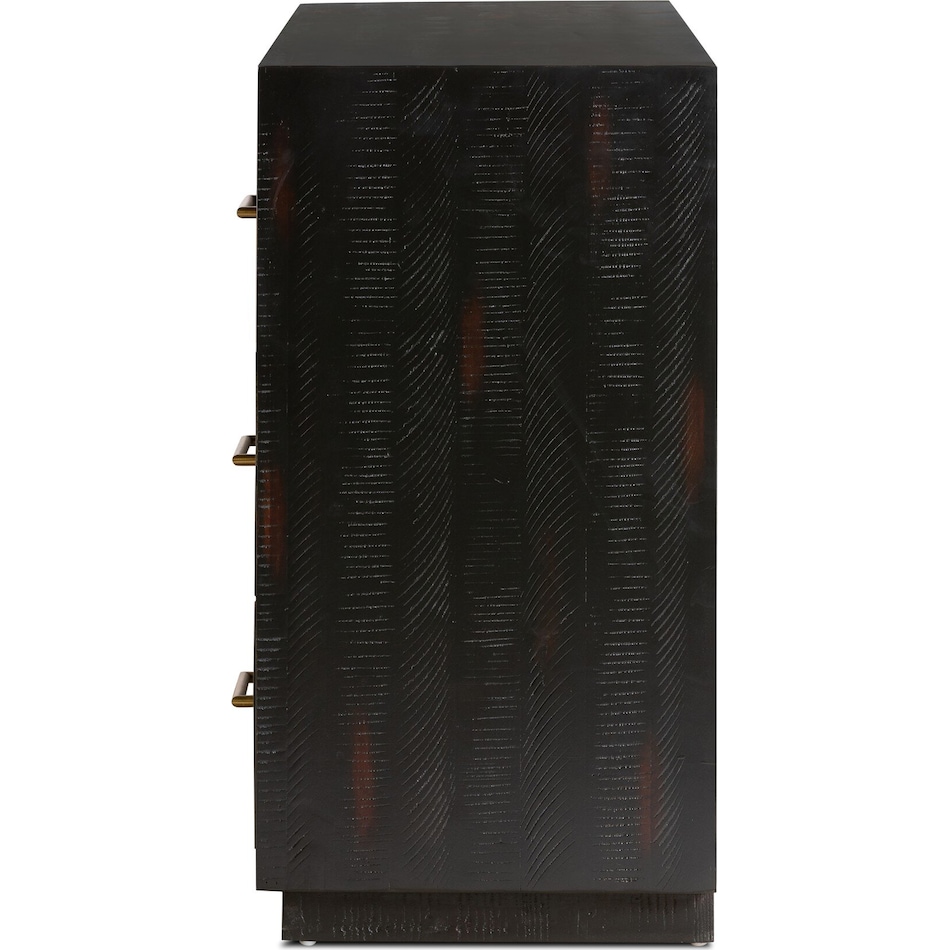 augustine burnished black burnished black solid drawer glide color: black console   