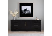 augustine burnished black burnished black solid drawer glide color: black console   