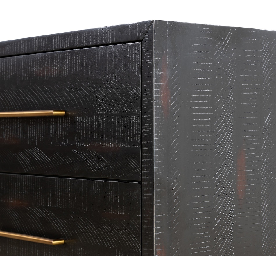augustine burnished black burnished black solid drawer glide color: black console   
