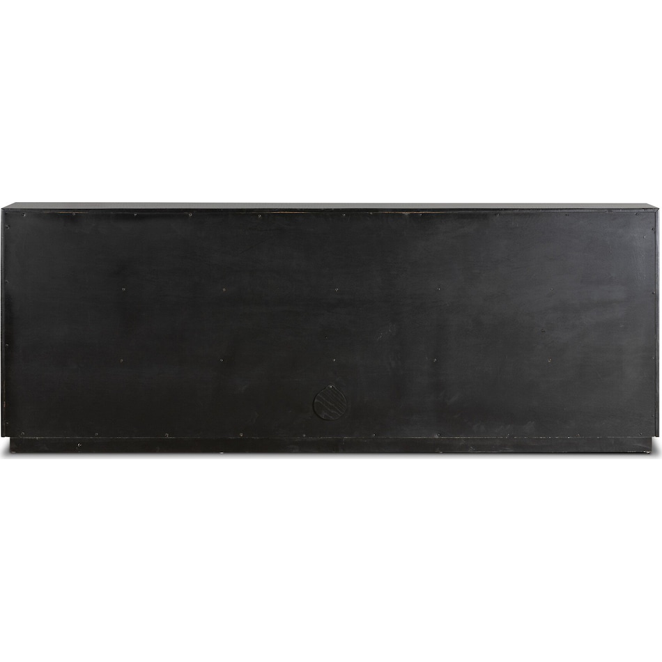 augustine burnished black burnished black solid drawer glide color: black console   