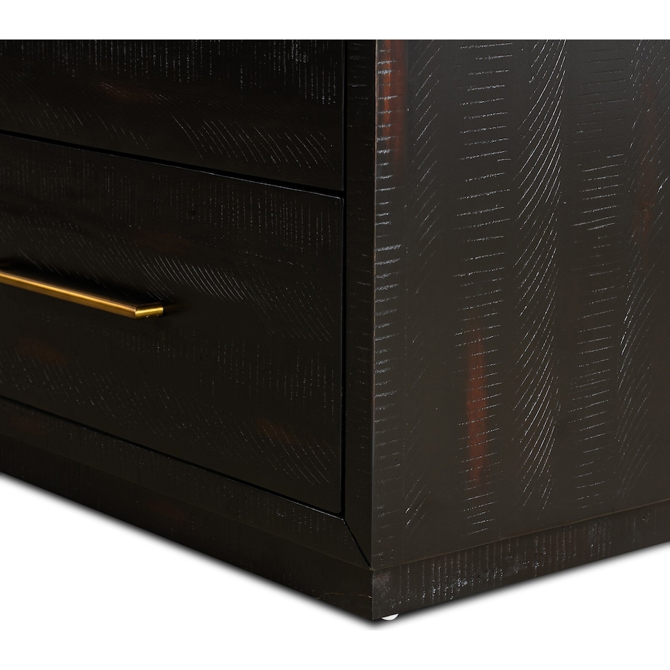 augustine burnished black burnished black solid drawer glide color: black console   