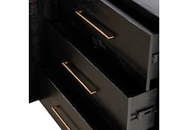 augustine burnished black burnished black solid drawer glide color: black console   