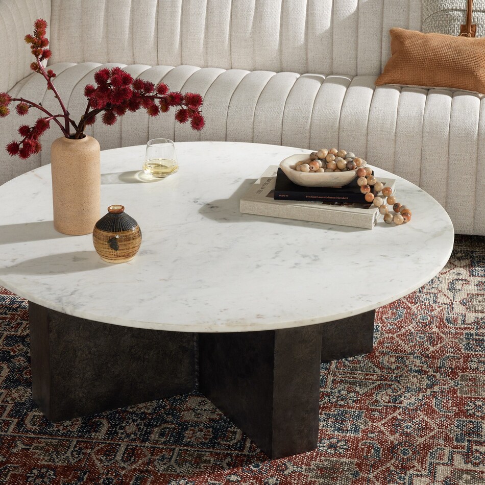 augustine polished white marble raw black package   