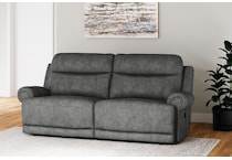 austere grey reclining sofa   