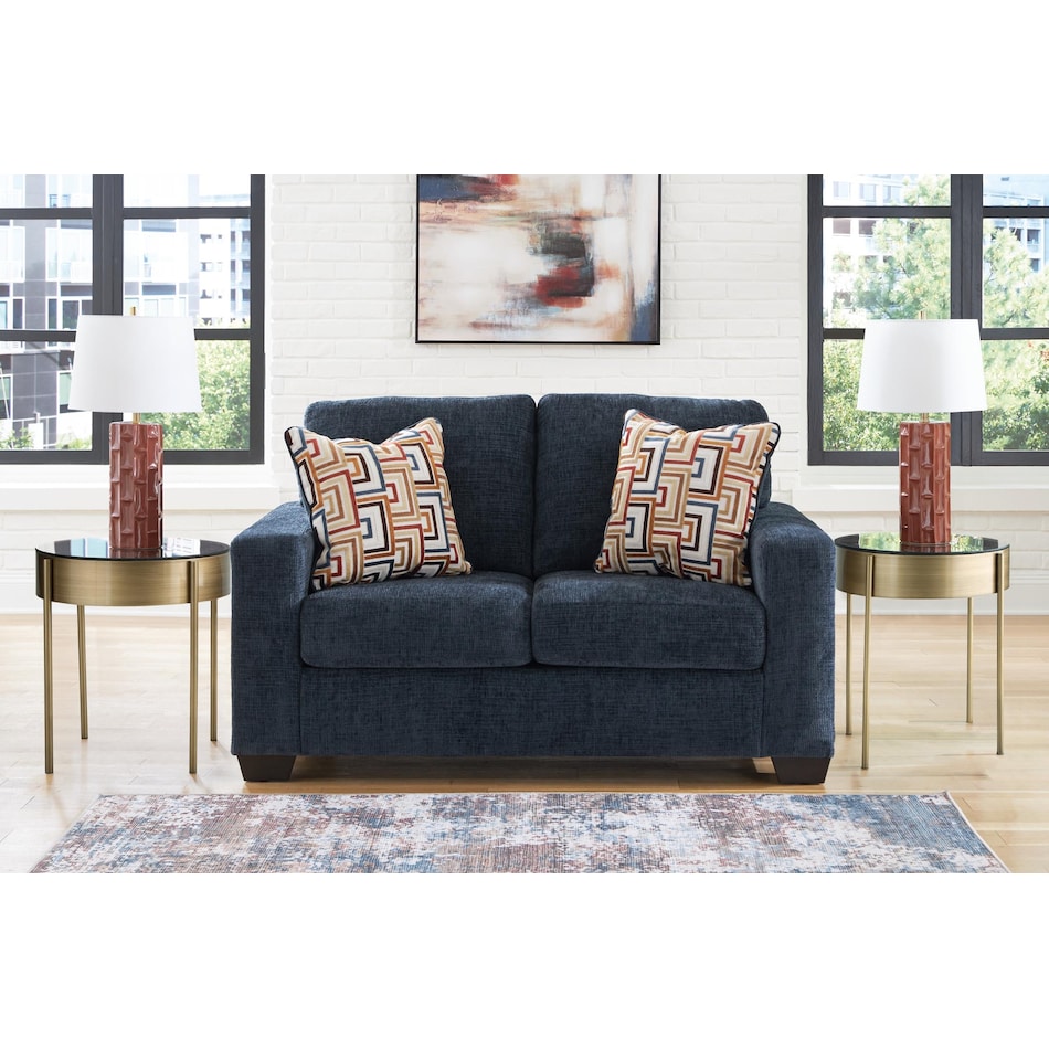 aviemore blue loveseat   