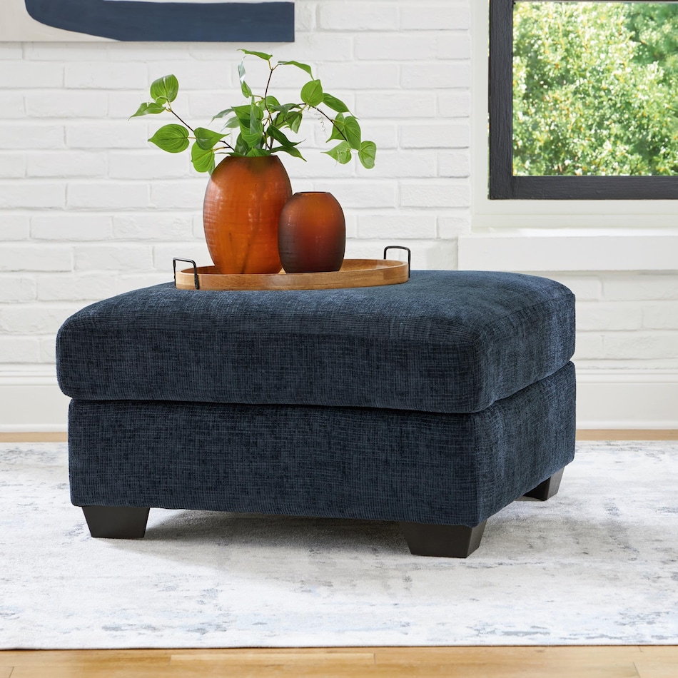 aviemore blue ottoman   