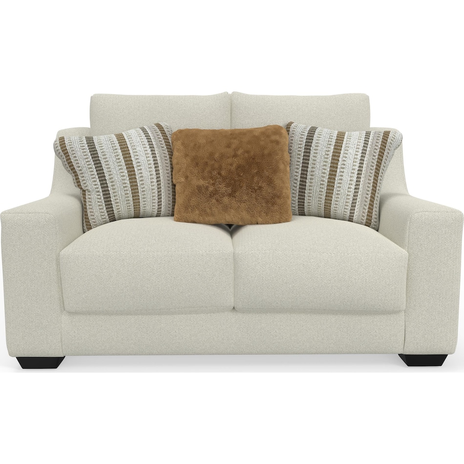 bailee eggshell loveseat   
