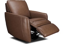 barcalounger brown leather rocker recliner   
