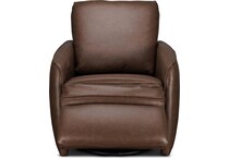barcalounger brown leather rocker recliner   